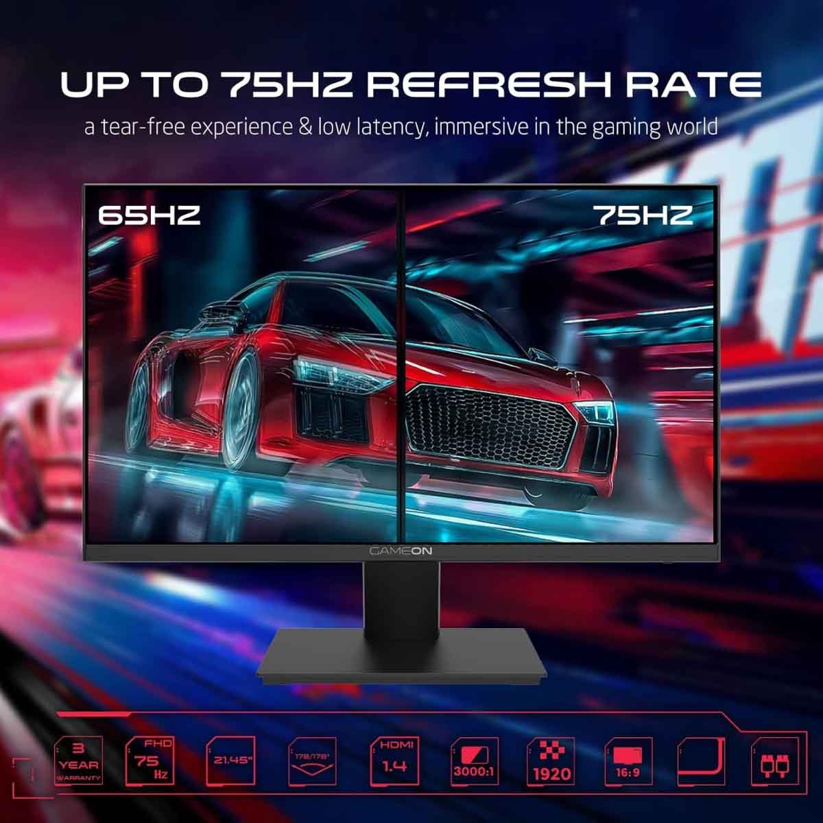 Game On 22" GOB22FHD75VA FHD 75Hz VA Gaming Monitor