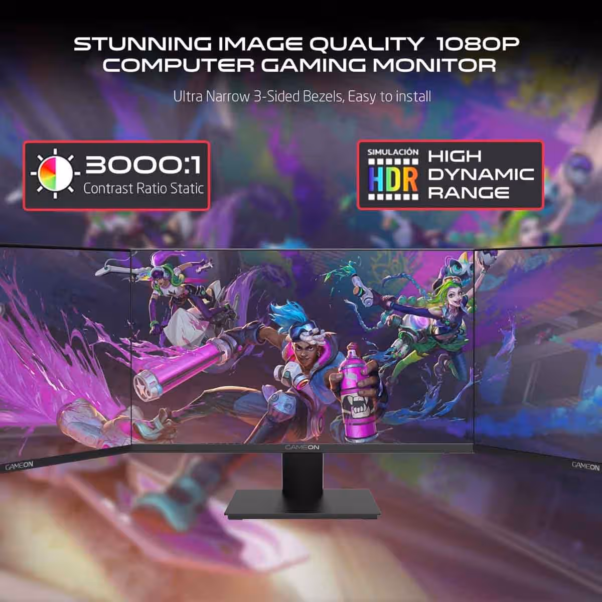 Game On 22" GOB22FHD75VA FHD 75Hz VA Gaming Monitor