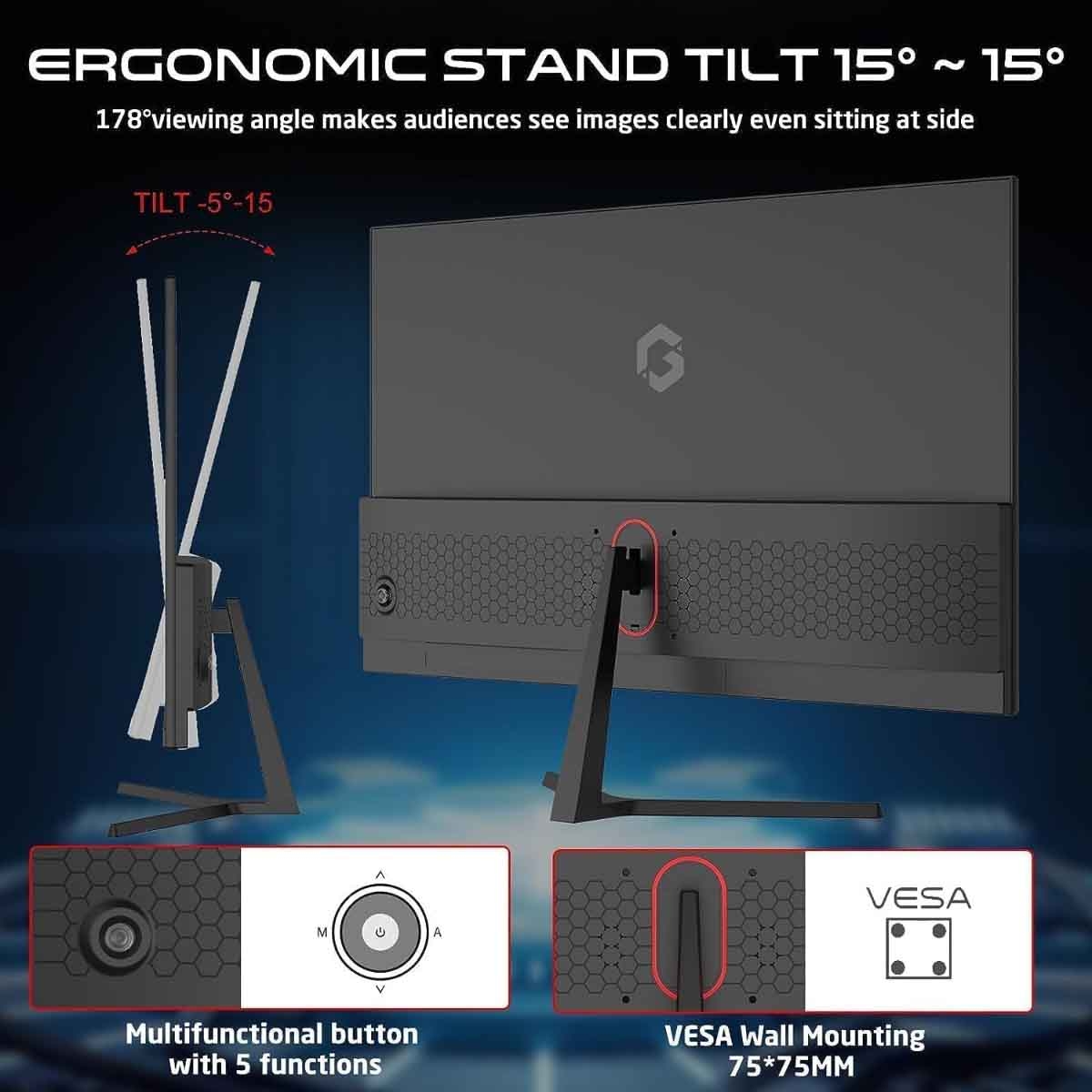 جيم أون شاشة ألعاب FHD بحجم 24" 180Hz Fast IPS موديل GOPS24180IPS