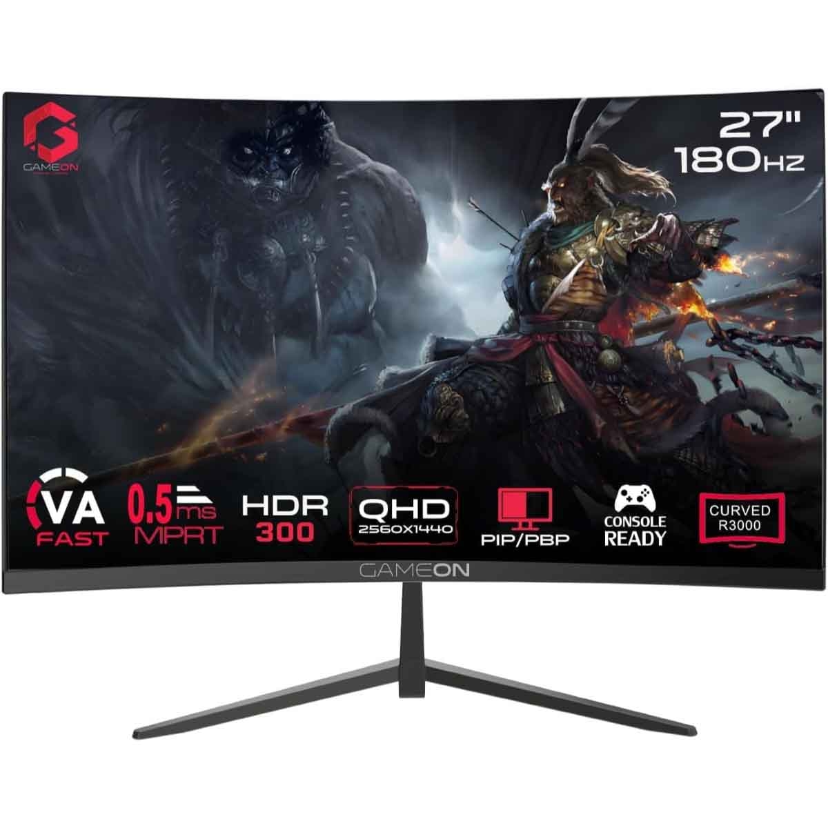 Game On 27" GOC27Q180VA Curved QHD 180Hz VA Gaming Monitor