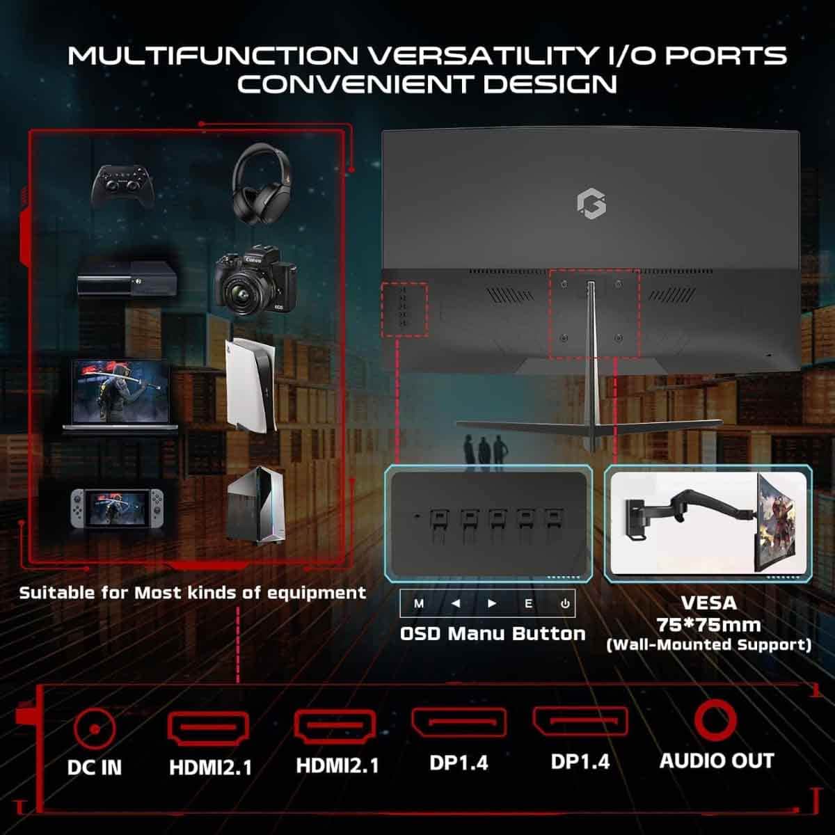 Game On 27" GOC27Q180VA Curved QHD 180Hz VA Gaming Monitor
