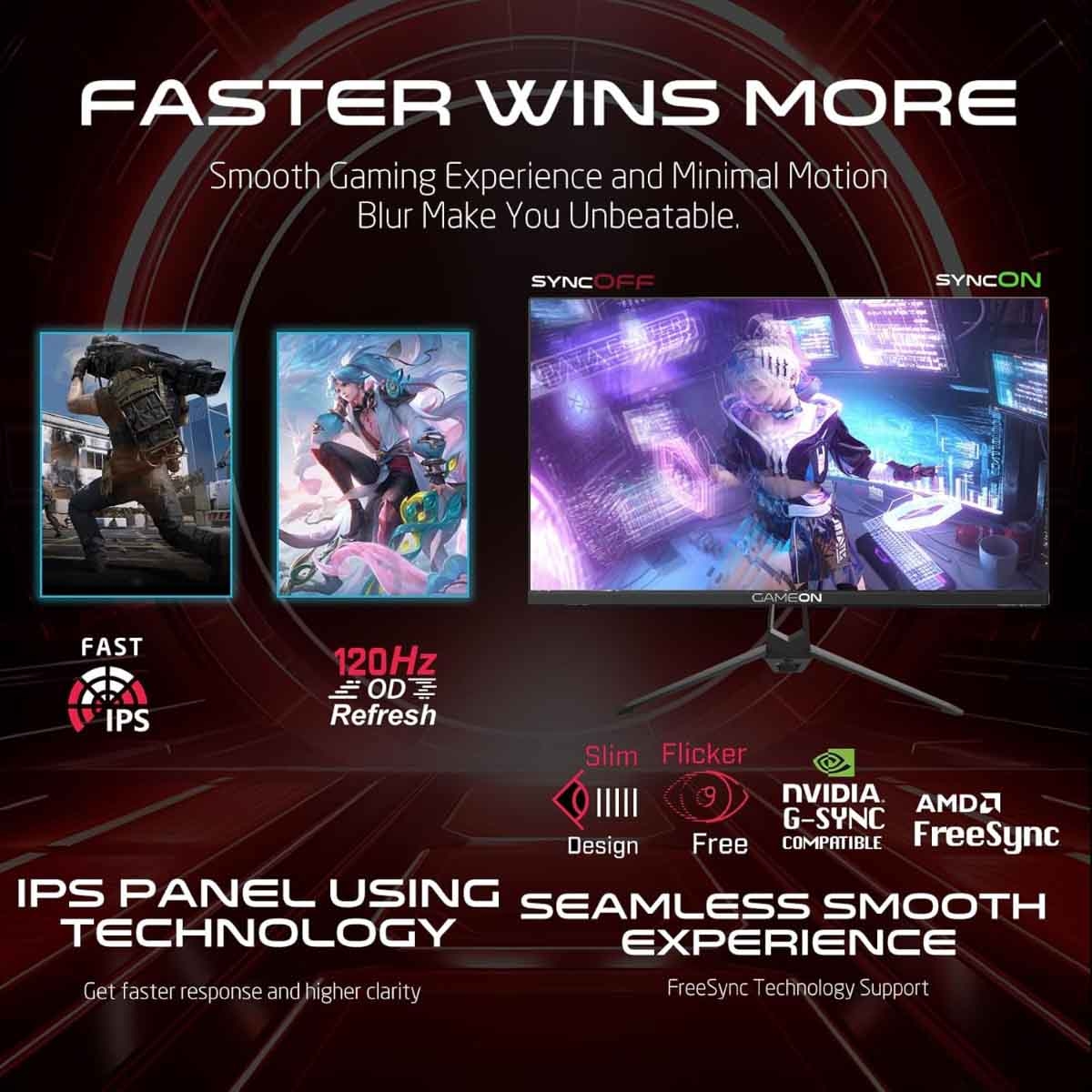 Game On 27" GOES27FHD120IPS FHD 120Hz IPS Gaming Monitor