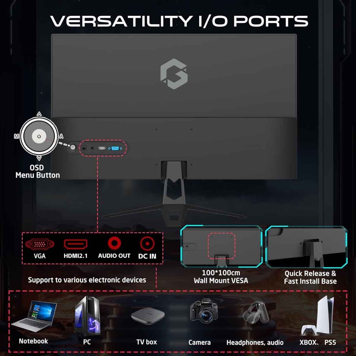 Game On 27" GOES27FHD120IPS FHD 120Hz IPS Gaming Monitor