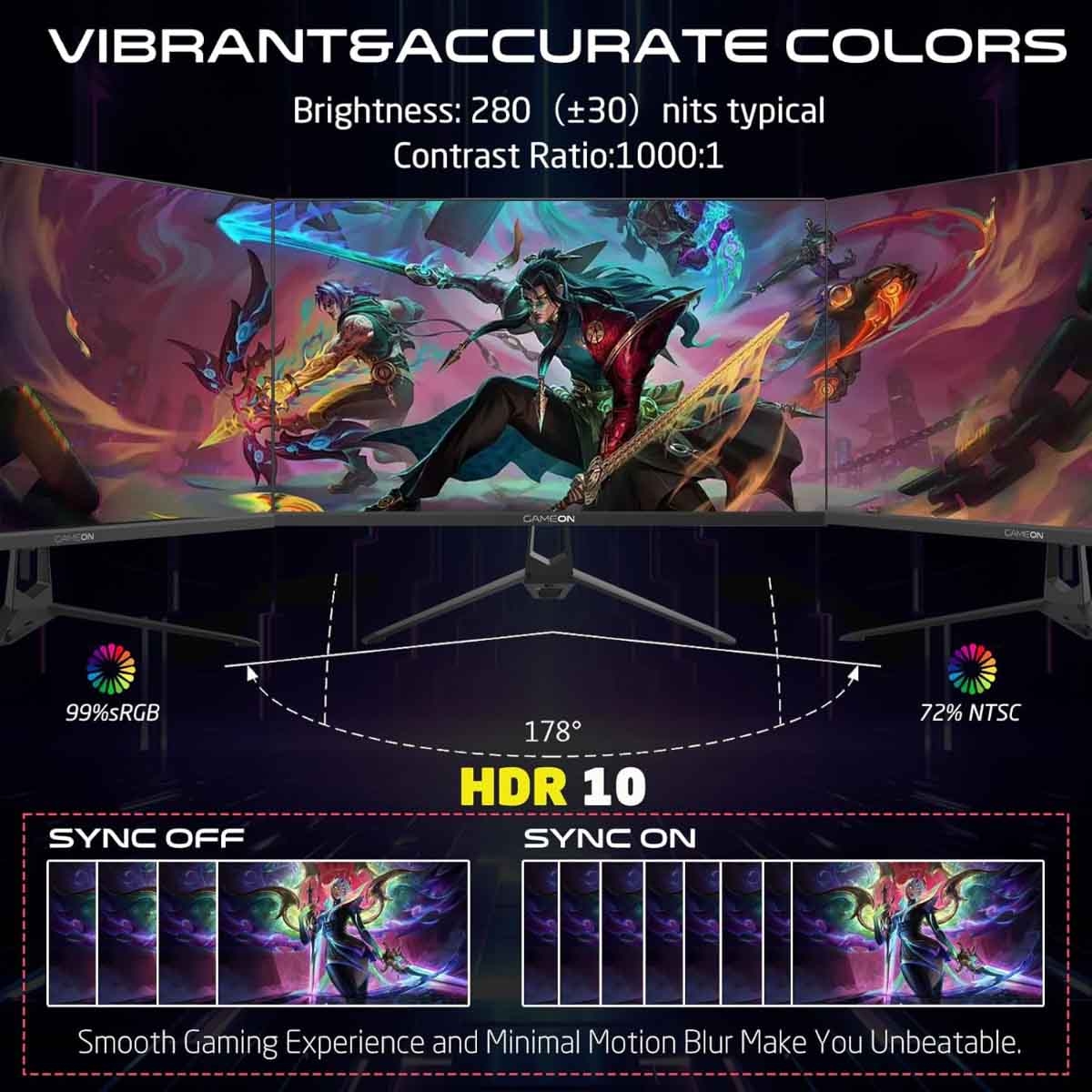 Game On 27" GOES27FHD120IPS FHD 120Hz IPS Gaming Monitor