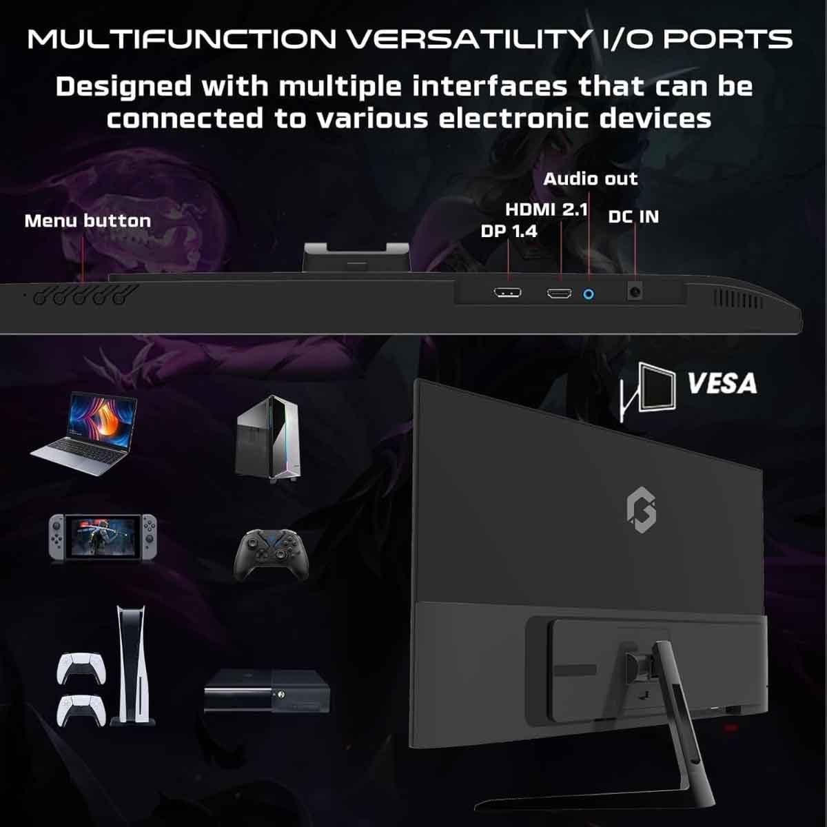 جيم أون شاشة ألعاب FHD بحجم 27" 180Hz Fast IPS موديل GOPS27180IPS