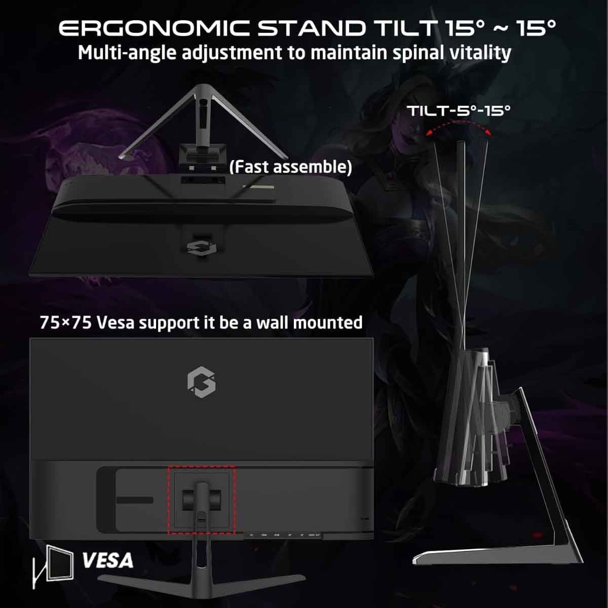 جيم أون شاشة ألعاب FHD بحجم 27" 180Hz Fast IPS موديل GOPS27180IPS