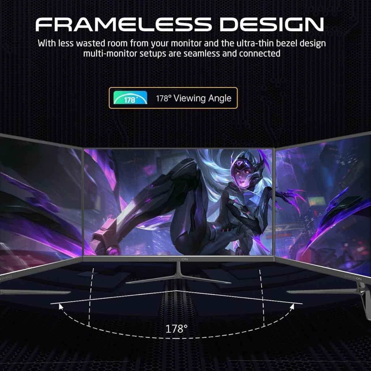 جيم أون شاشة ألعاب FHD بحجم 24" 120Hz IPS سوداء موديل GOES24FHD120IPS