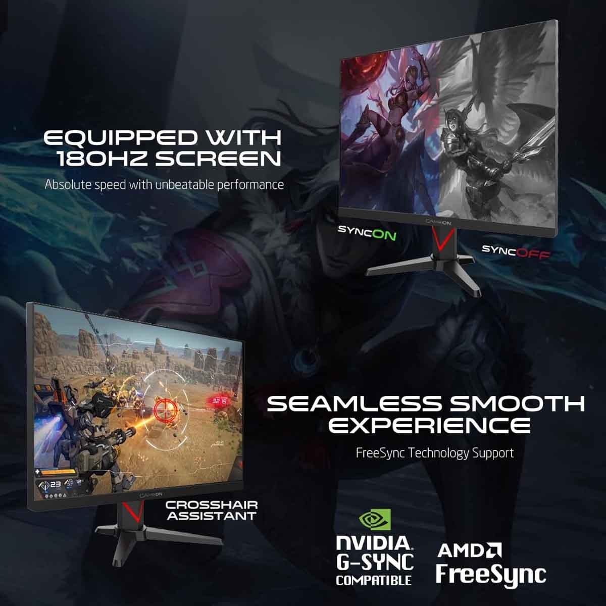Game On 24" GOMM24FHD180IPS Marksman Series FHD 180Hz Fast IPS Gaming Monitor