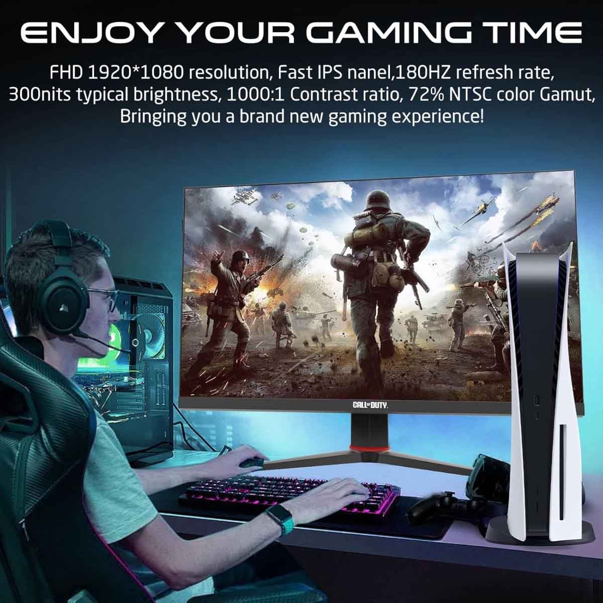 Game On Black 27" COD27FHD180IPS Call Of Duty FHD 180Hz Fast IPS Gaming Monitor