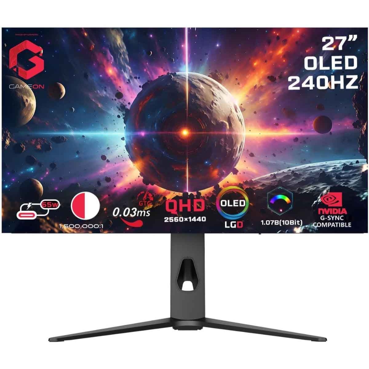 Game On Black 27" GO27OLED2K Signature X Series OLED QHD 240Hz IPS Gaming Monitor
