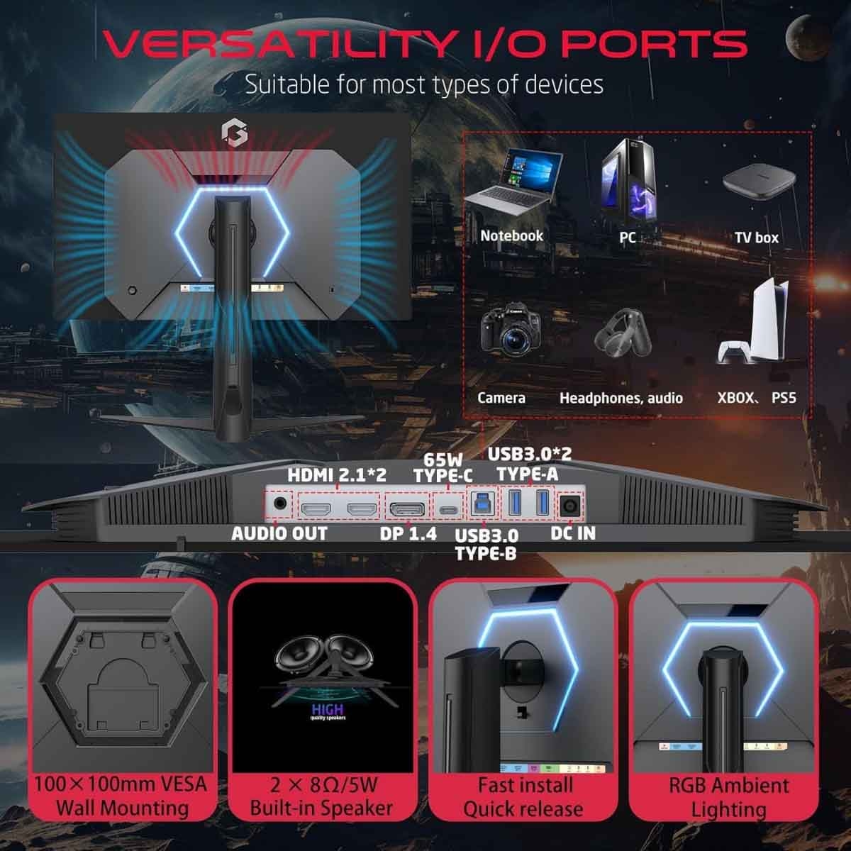 Game On Black 27" GO27OLED2K Signature X Series OLED QHD 240Hz IPS Gaming Monitor