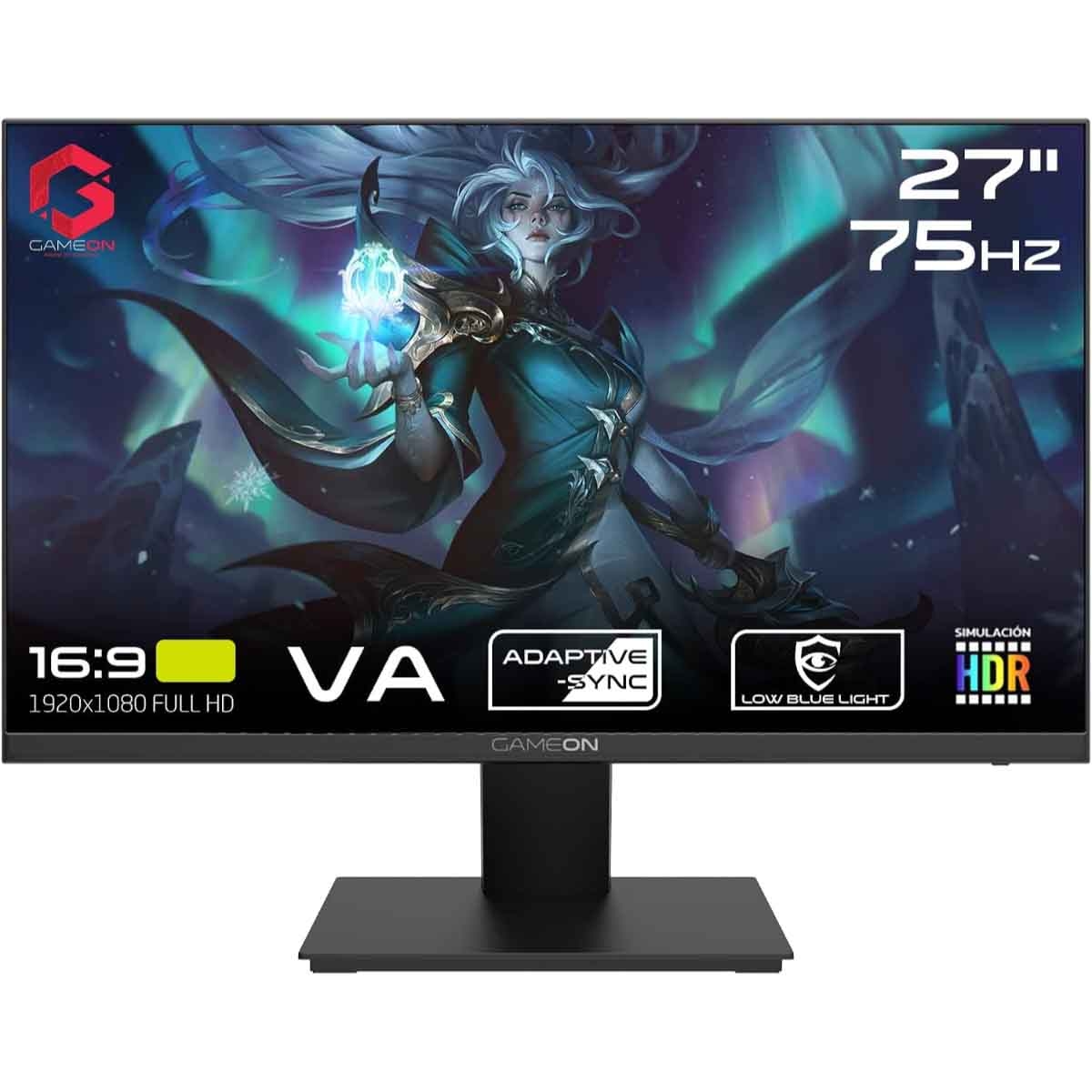 جيم أون شاشة ألعاب FHD بحجم 27" 75Hz VA سوداء موديل GOE27FHD75VA
