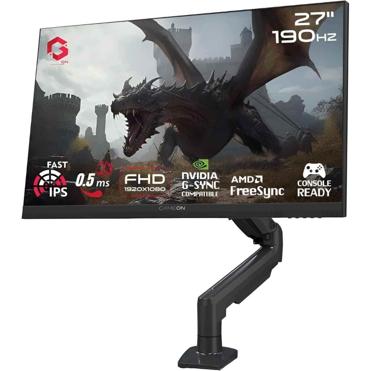 Game On Black 27" GOM27FHD190IPSX Midnight Pro X Series FHD 190Hz Fast IPS Gaming Monitor