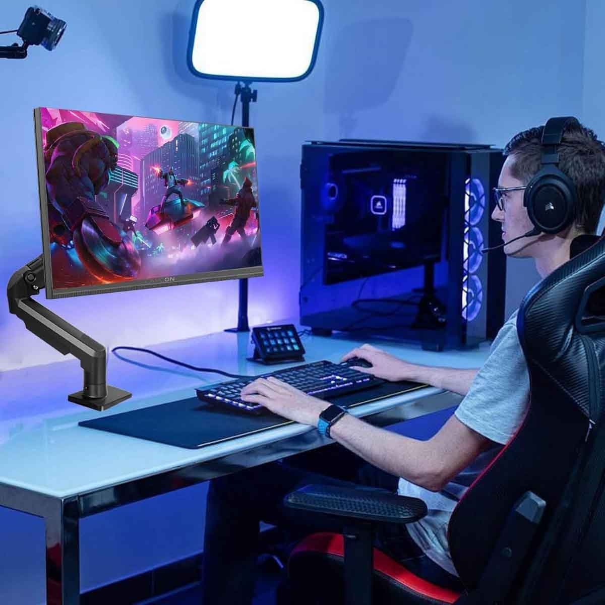 جيم أون شاشة ألعاب FHD بحجم 27" 190Hz Fast IPS سلسلة Midnight Pro X سوداء موديل GOM27FHD190IPSX