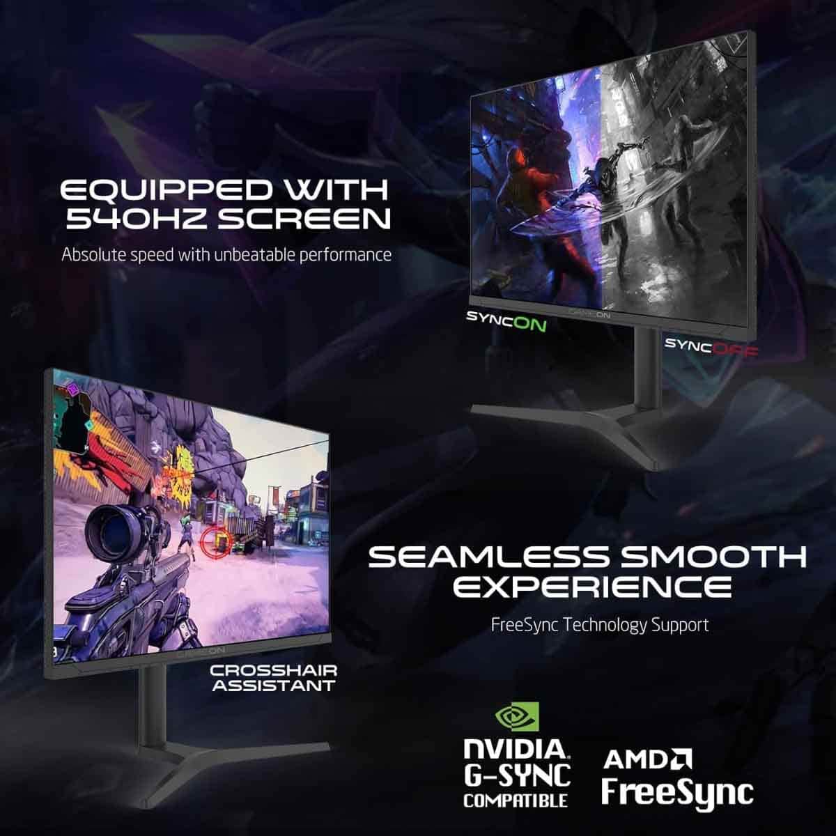 Game On Black 27" GOTX27FHD540IPS FHD 540Hz Fast IPS Gaming Monitor
