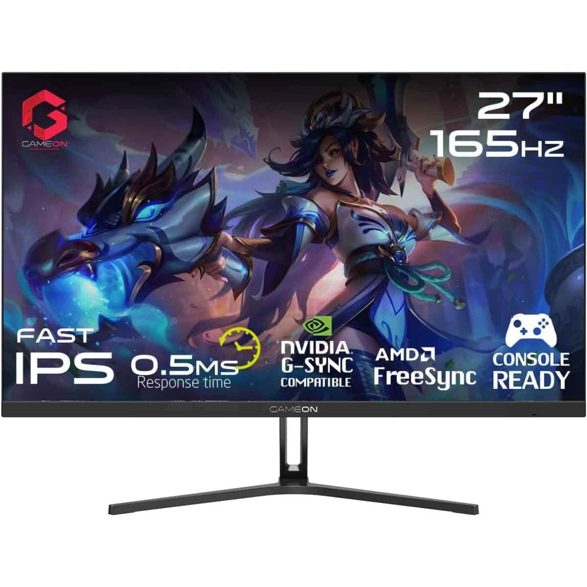 Game On Black 27" GOVE127FHD165 FHD 165Hz IPS Gaming Monitor