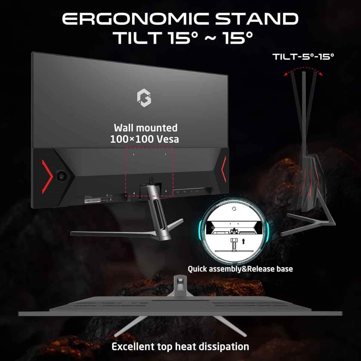 Game On Black 27" GOVE127FHD165 FHD 165Hz IPS Gaming Monitor