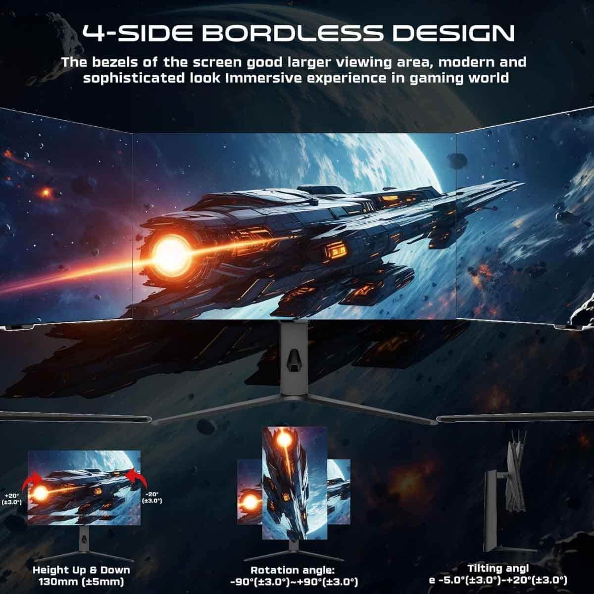 Game On Black 32" GO32OLED4K Signature X Series Dual Switch OLED 4K UHD 480Hz IPS Gaming Monitor