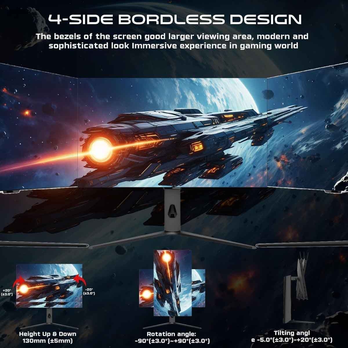 Game On Black 32" GO32OLED4K Signature X Series Dual Switch OLED 4K UHD 480Hz IPS Gaming Monitor