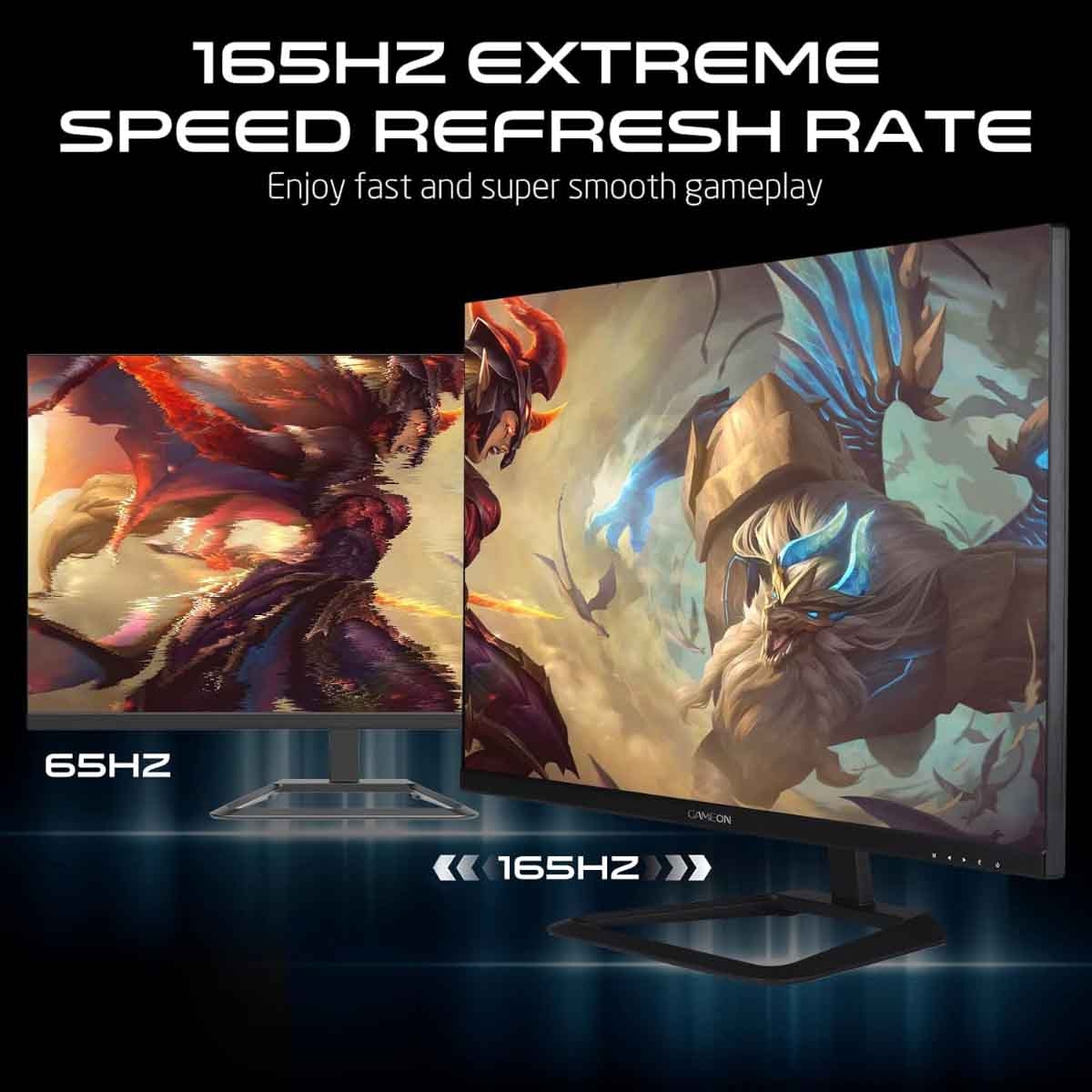 جيم أون شاشة ألعاب QHD بحجم 32" 165Hz IPS سوداء موديل GOP32QHD165