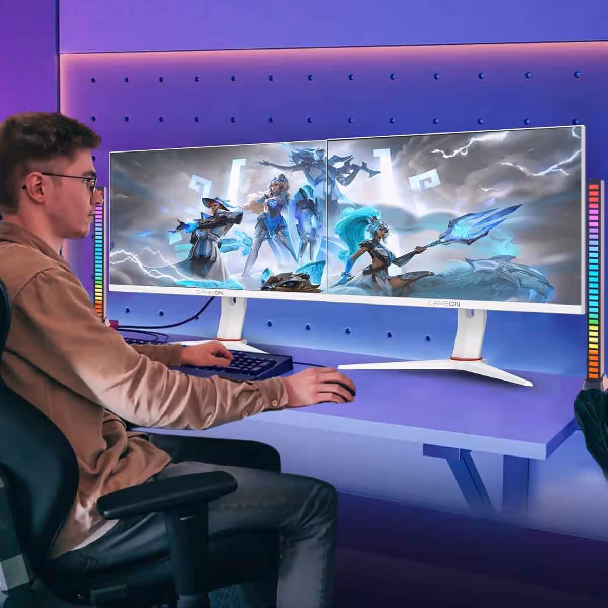 جيم أون شاشة ألعاب FHD بحجم 24" 360Hz Fast IPS سلسلة Arctic Pro بيضاء موديل GOA24FHD360IPS