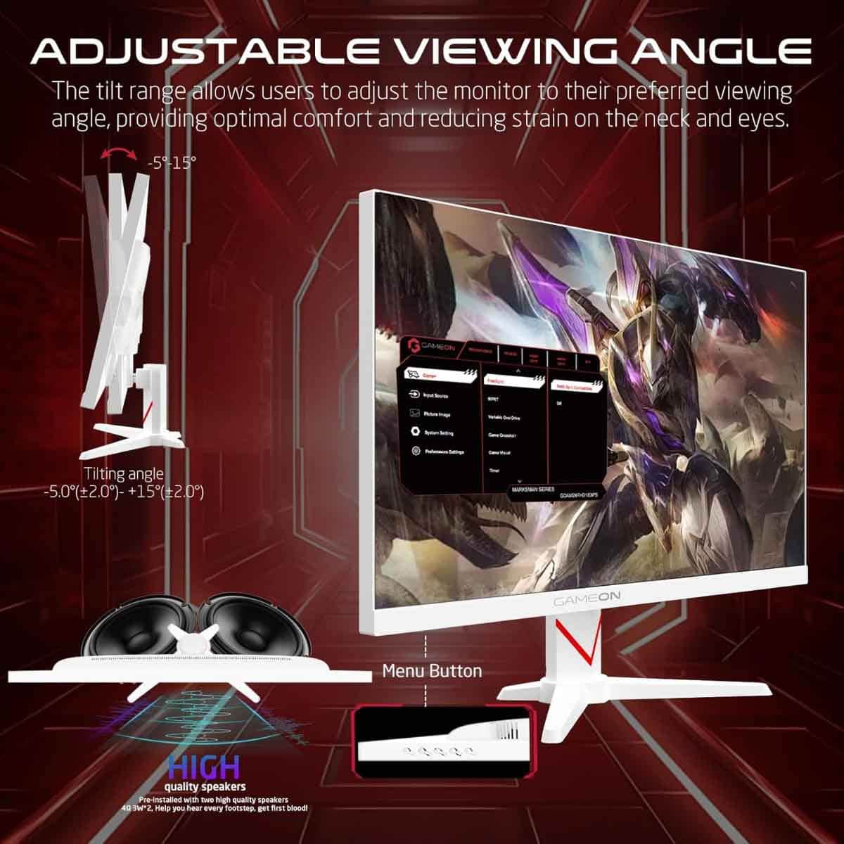 Game On 24" GOMM24FHD180IPS Marksman Series FHD 180Hz Fast IPS Gaming Monitor