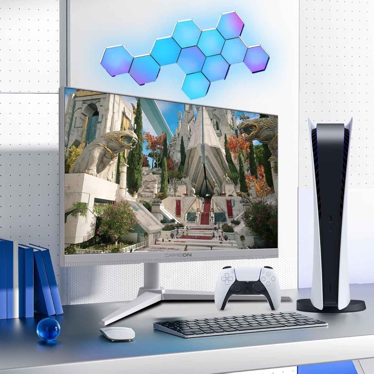 جيم أون شاشة ألعاب QHD بحجم 27" 240Hz Fast IPS سلسلة Arctic Pro بيضاء موديل GOA27QHD240IPS