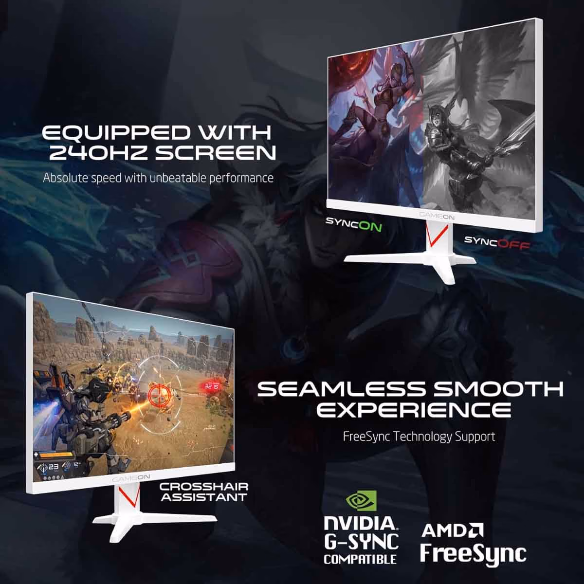 Game On 27" GOMD27QHD240IPS Dominator Series QHD 240Hz Fast IPS Gaming Monitor