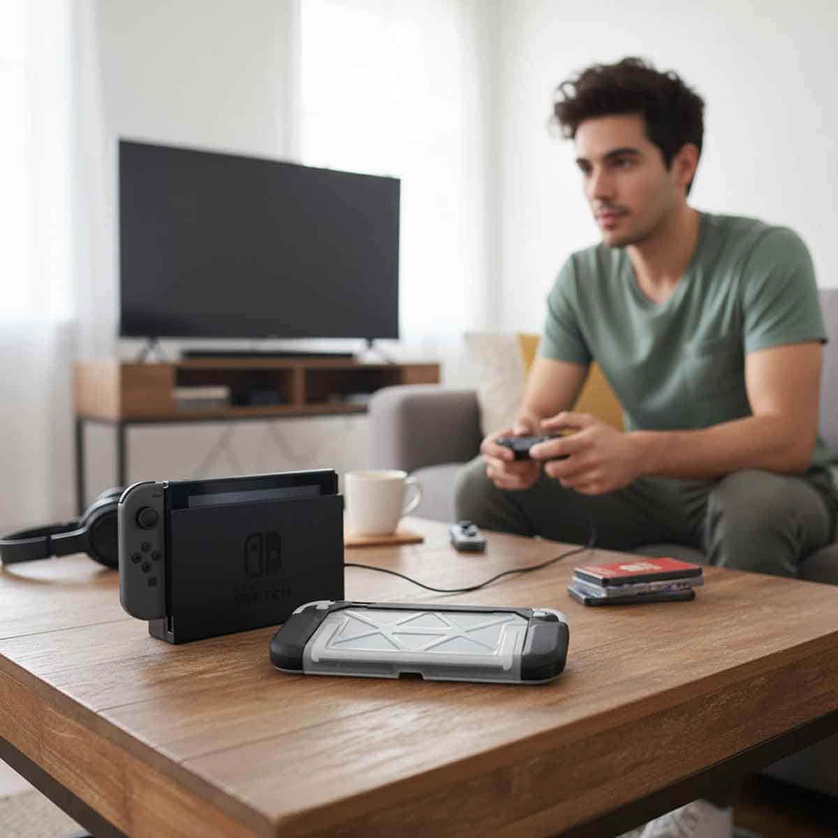 GamerTek Black Grip Case For Nintendo Switch 2