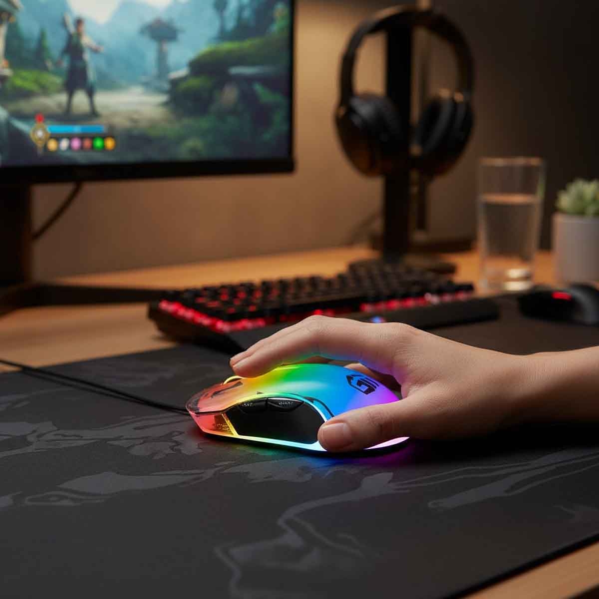GamerTek Halo Wired Gaming Mouse
