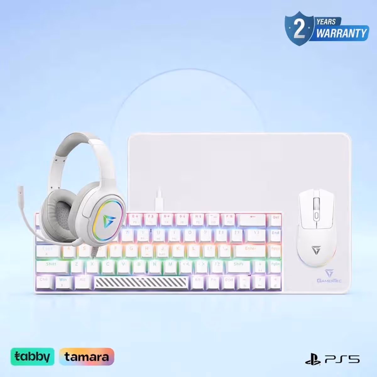 GamerTek White Power Pack V2 4-in -1 Gaming Bundle