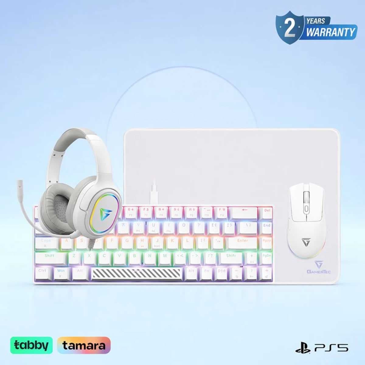 GamerTek White Power Pack V2 4-in -1 Gaming Bundle