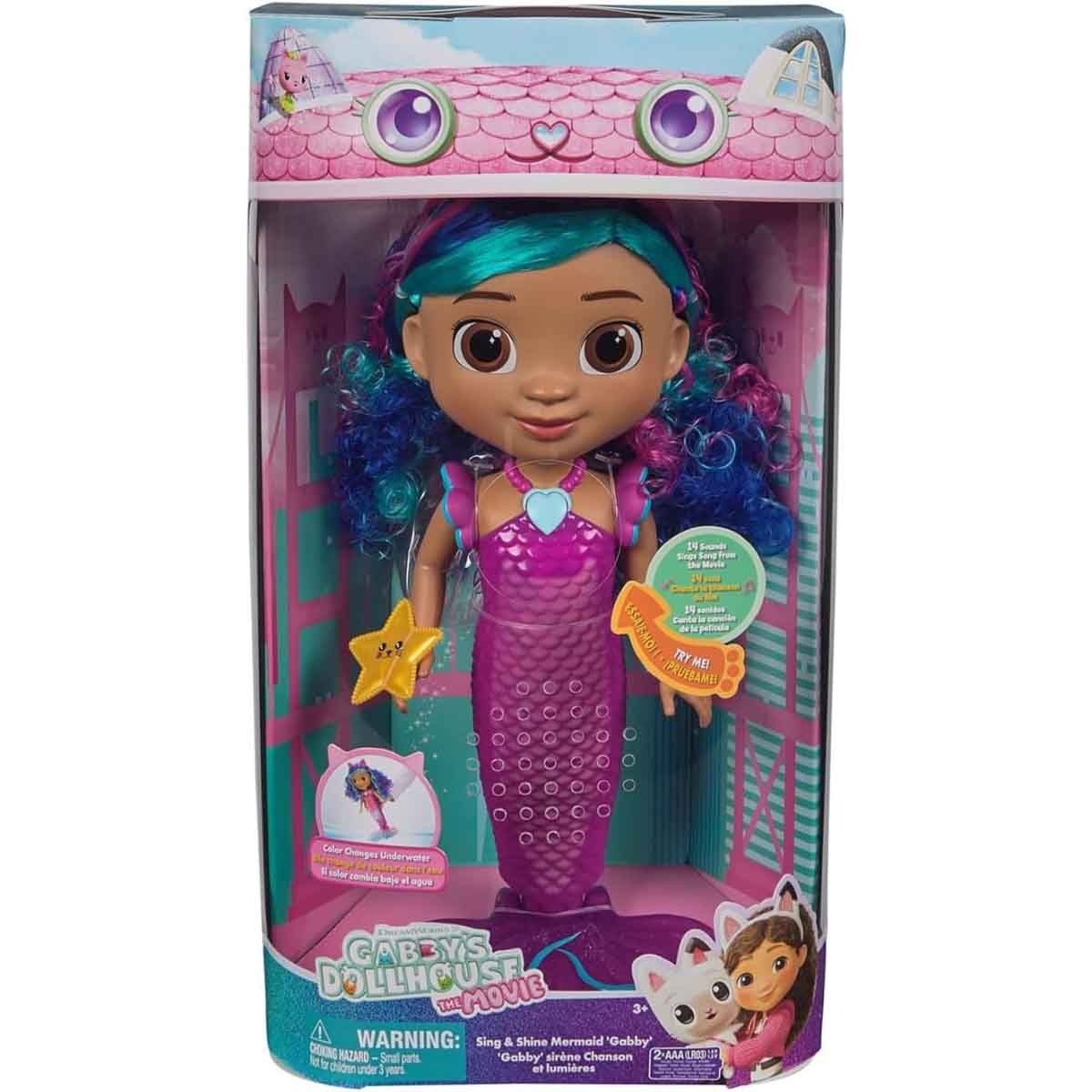Gabby's Dollhouse 14" Movie Feature Mermaid Doll Unisex, 3-4 Years