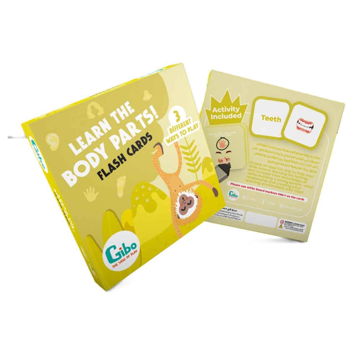 Gibo Learn The Body Parts Flash Card Unisex, 3-4 Years
