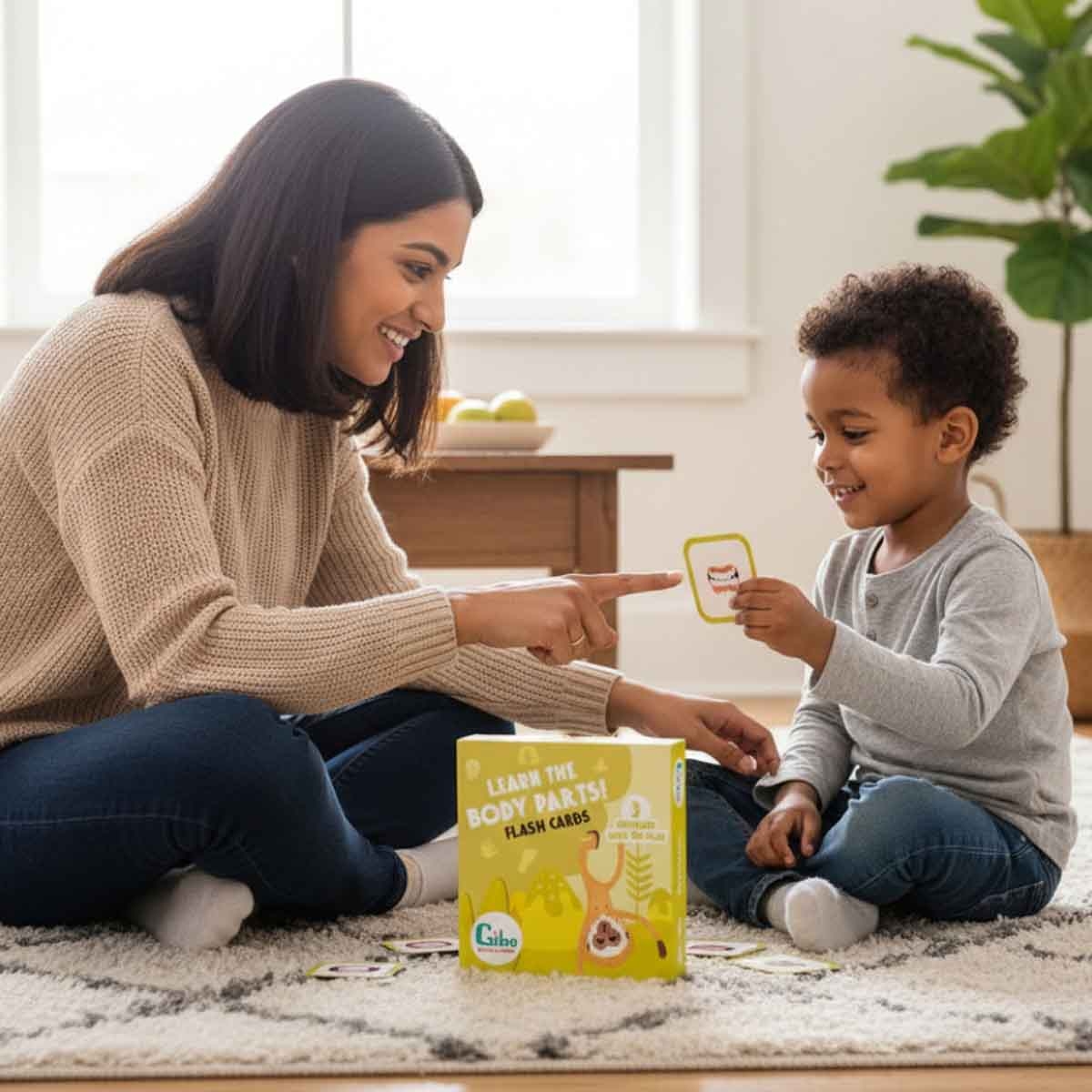 جيبو بطاقات تعليمية: أجزاء الجسم للأطفال من عمر 3 إلى 4 سنوات