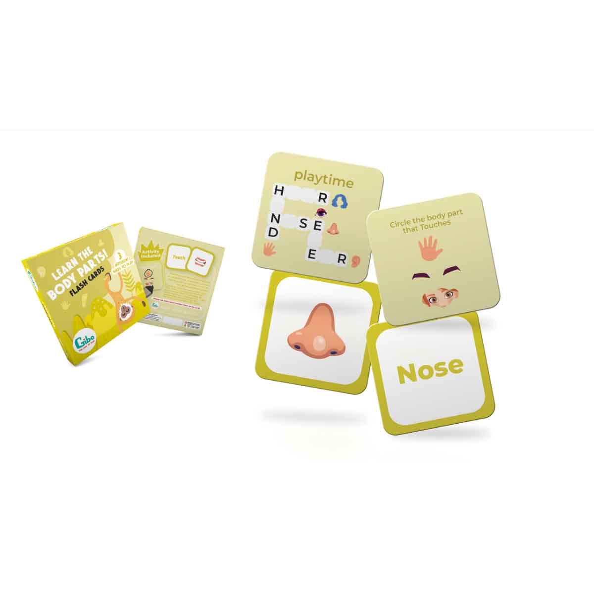 جيبو بطاقات تعليمية: أجزاء الجسم للأطفال من عمر 3 إلى 4 سنوات