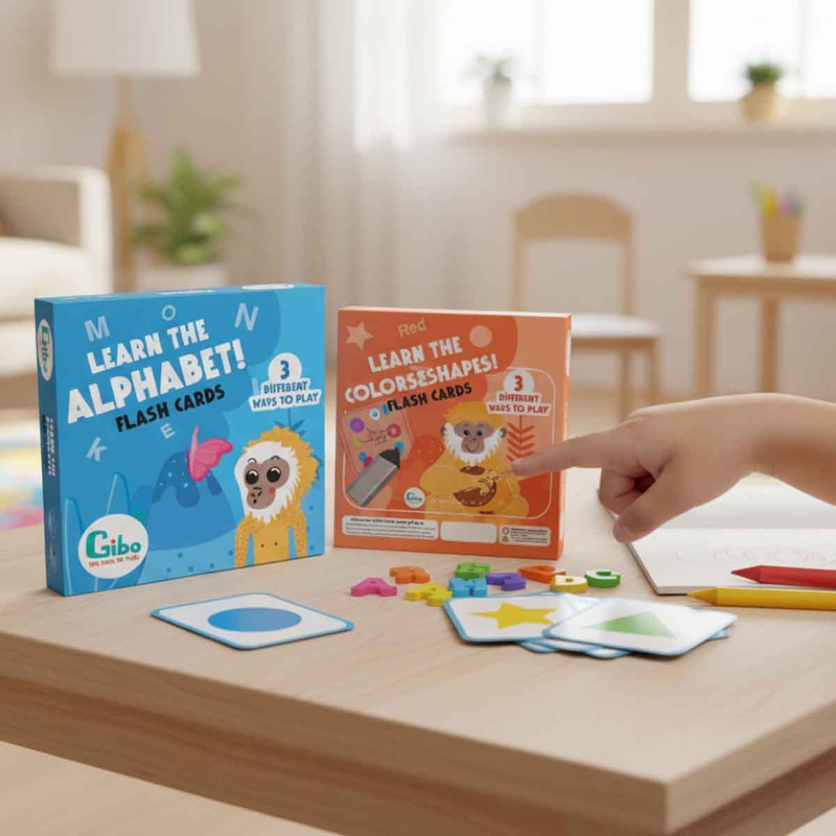 Gibo Learn The Colors & Shapes Flash Card Unisex, 3-4 Years