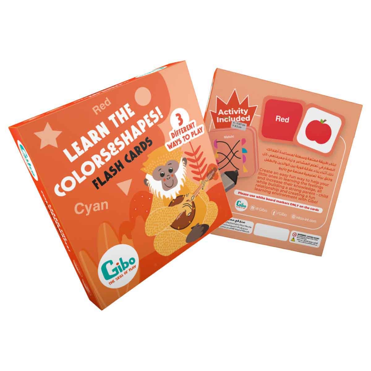 Gibo Learn The Colors & Shapes Flash Card Unisex, 3-4 Years