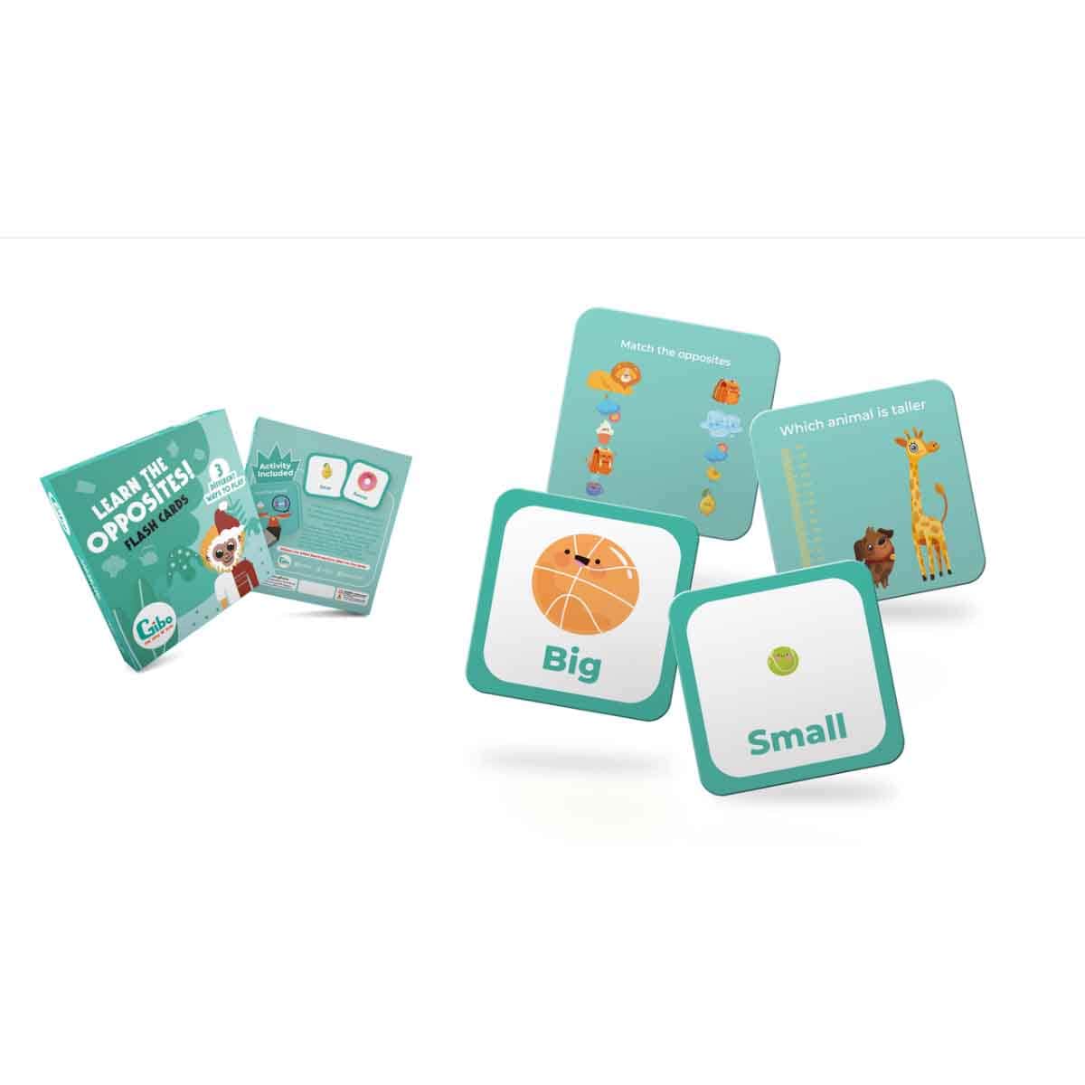 Gibo Learn The Opposites Flash Card Unisex, 3-4 Years