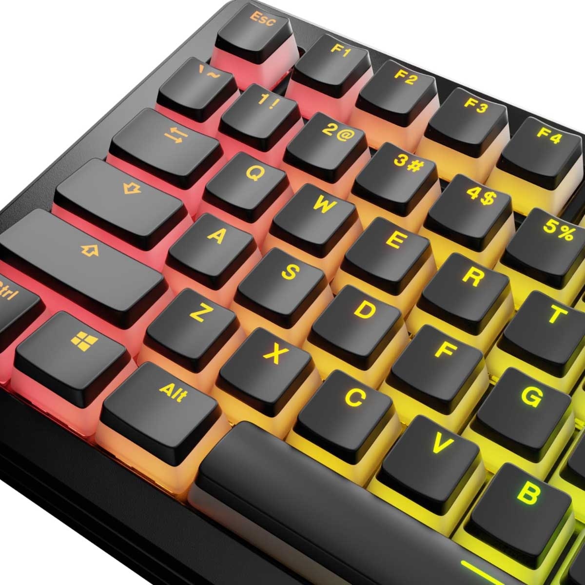 أغطية مفاتيح ألعاب ميكانيكية Glorious Black Aura V3 بتصميم أمريكي