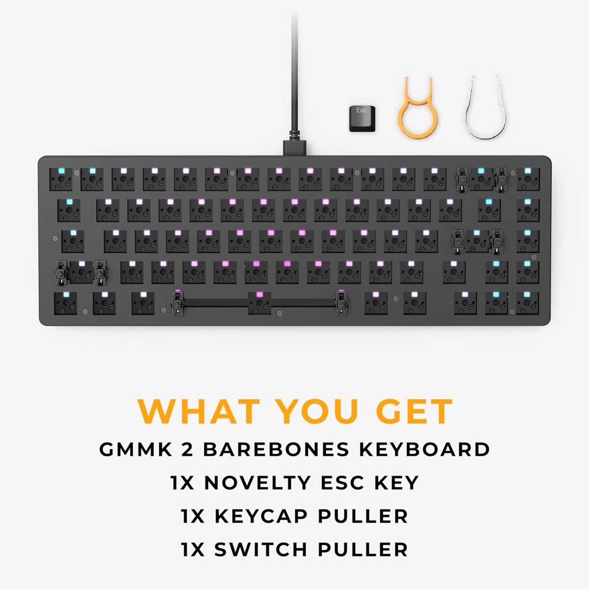 لوحة مفاتيح Glorious GMMK2 RGB ANSI Layout Barebone