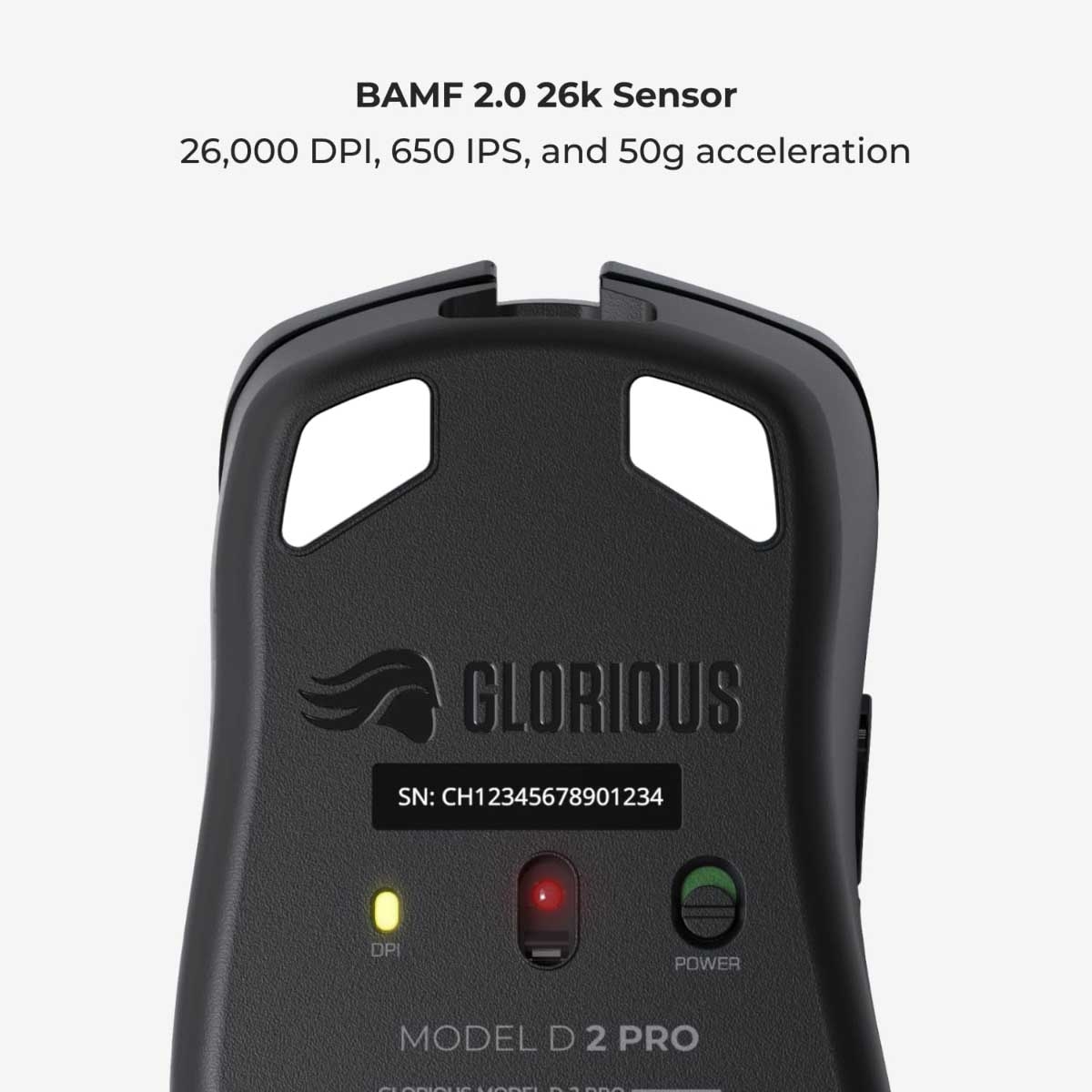 ماوس الألعاب التنافسي اللاسلكي Glorious Black Model D 2 PRO بتردد 1 كيلو هرتز