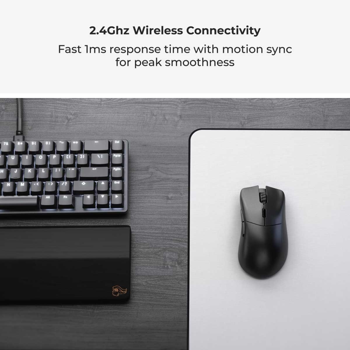 ماوس الألعاب التنافسي اللاسلكي Glorious Black Model D 2 PRO بتردد 1 كيلو هرتز