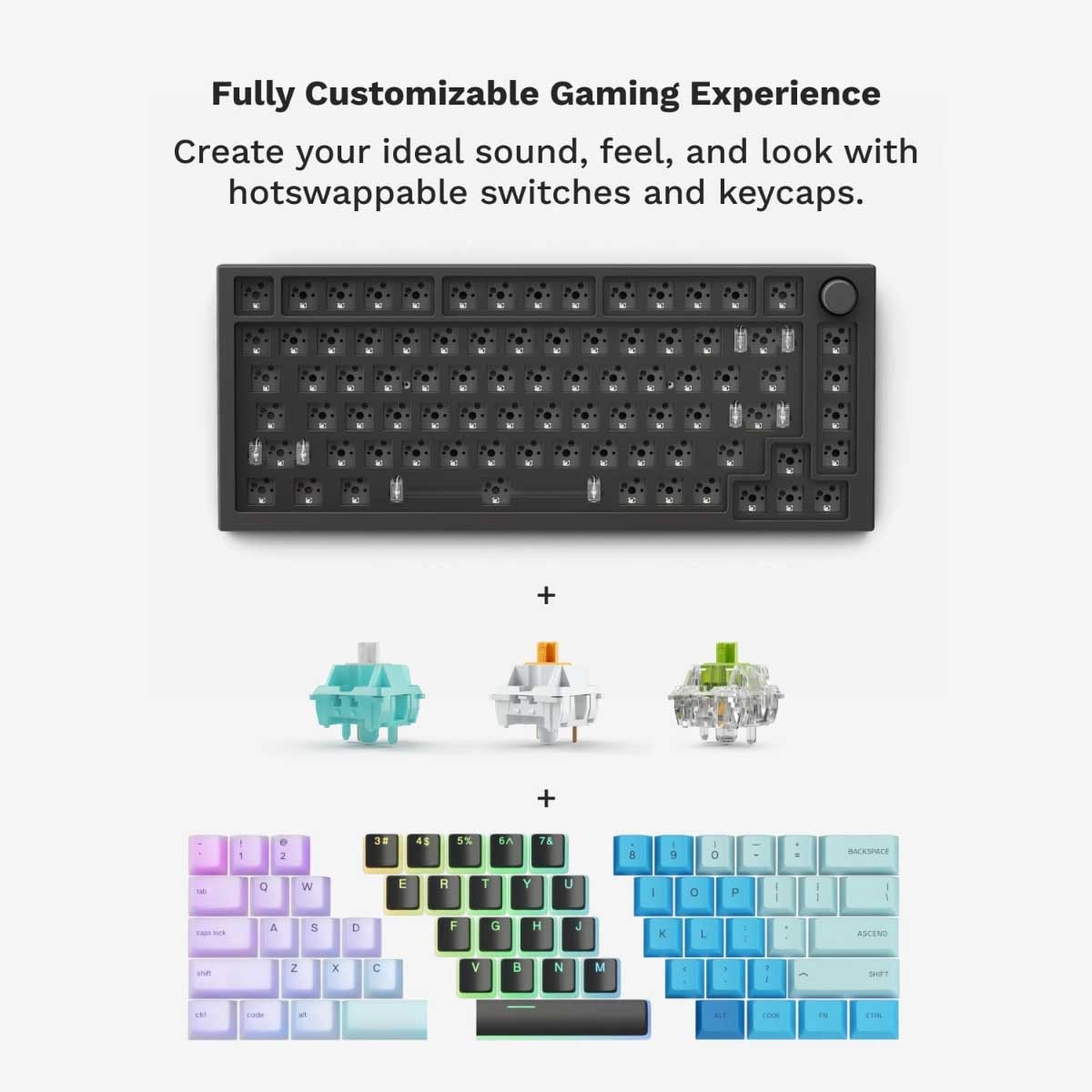 لوحة مفاتيح الألعاب Glorious GMMK Pro 75% بتصميم ANSI