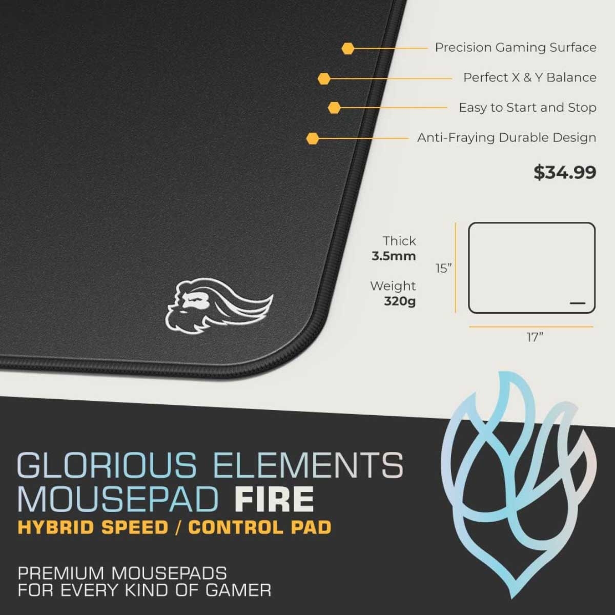 لوحة ماوس الألعاب Glorious Fire Element