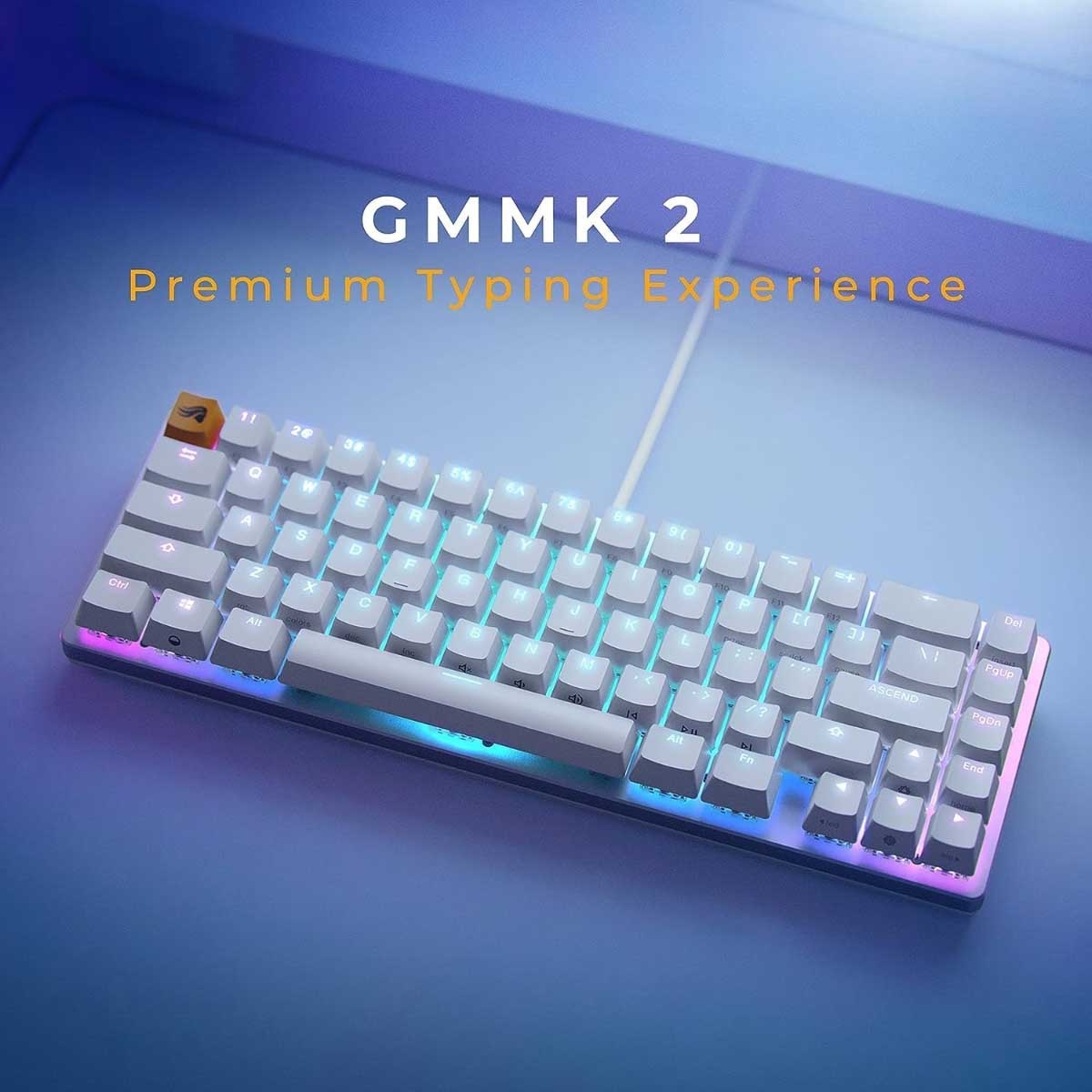 لوحة مفاتيح الألعاب الميكانيكية السلكية Glorious GMMK2 Compact 65% عربية جاهزة للاستخدام مع إضاءة RGB