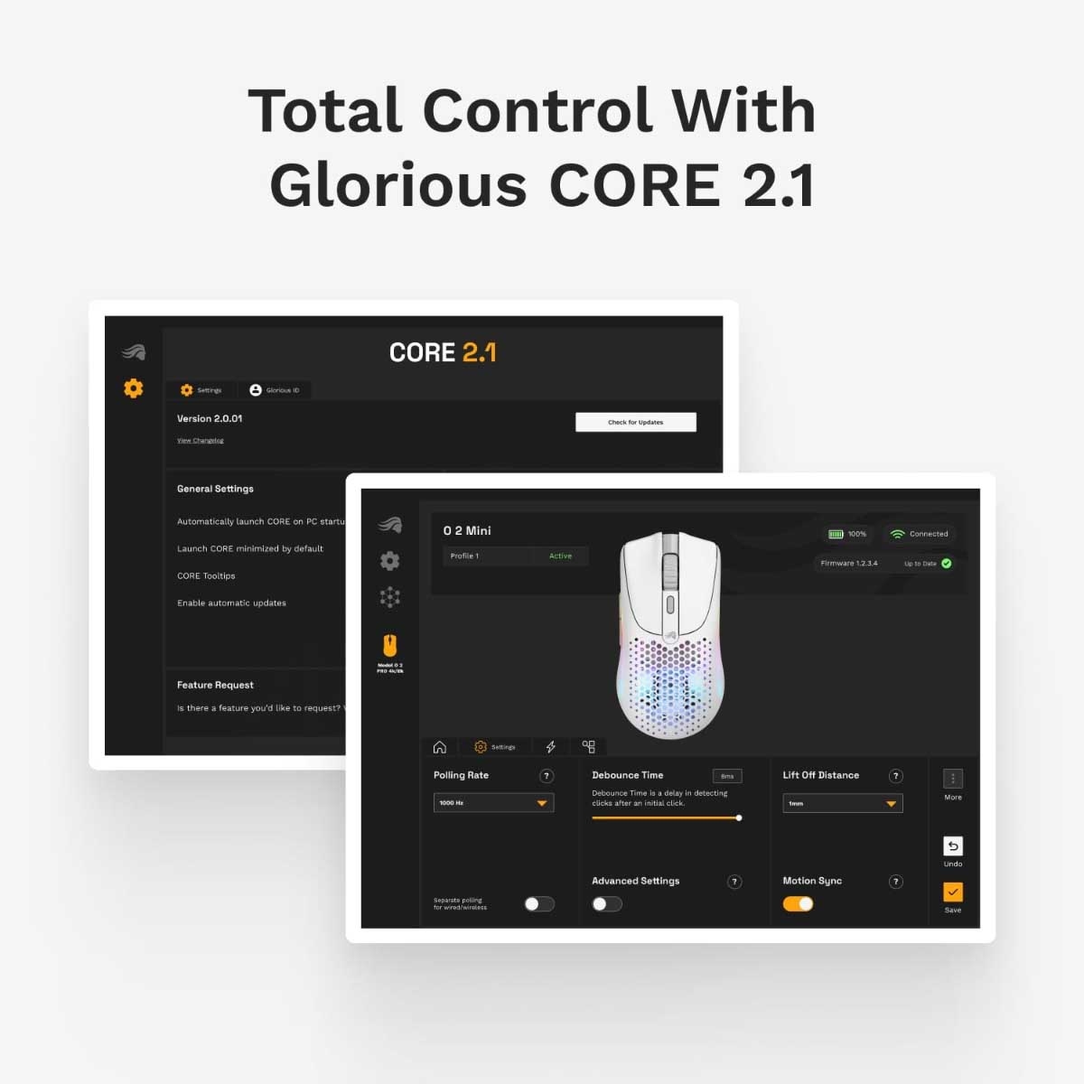 فأرة الألعاب اللاسلكية الصغيرة Glorious Model O 2
