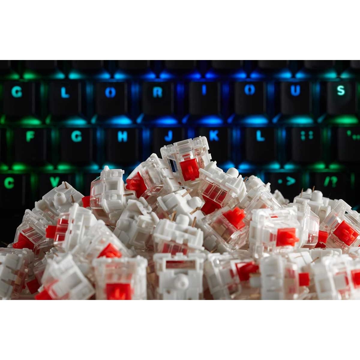 Glorious Red 120-Piece Gateron Red Mechanical Keyboard Switch Set