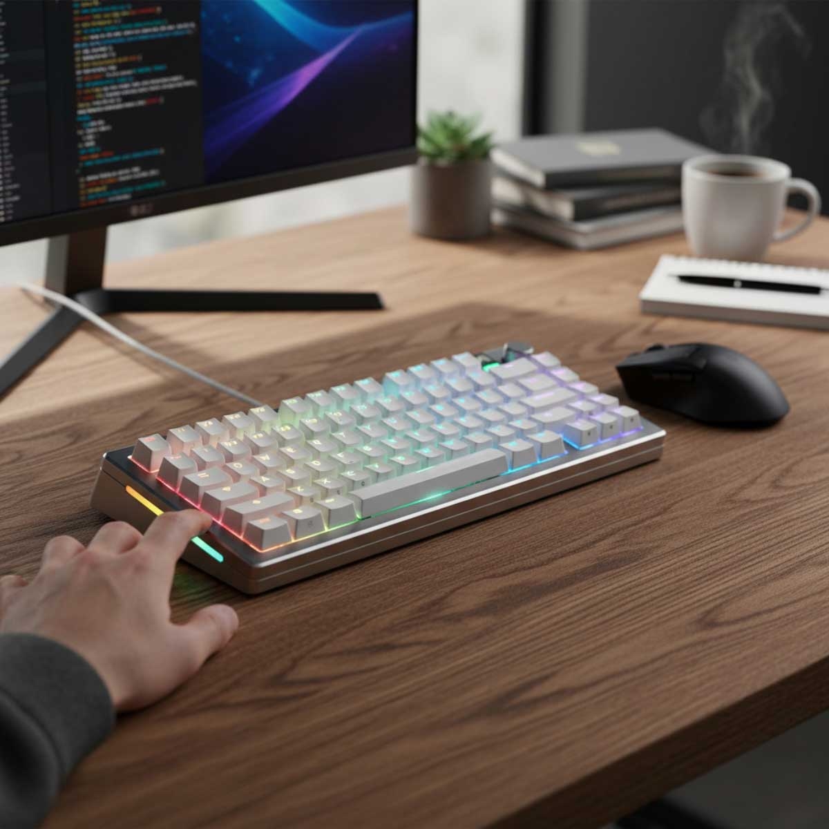 لوحة مفاتيح الألعاب الميكانيكية السلكية Glorious GMMK 3 Pro RGB الجاهزة