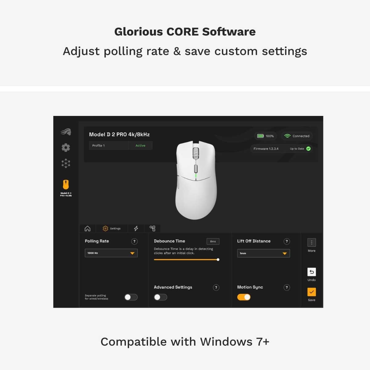 ماوس الألعاب اللاسلكي Glorious Model D 2 Pro بدقة 4K/8K Hz